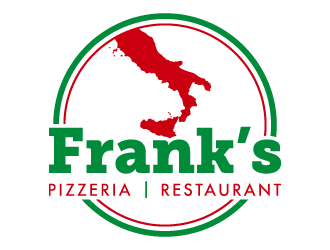 Franks Pizzeria Restaurant logo design by pencilhand