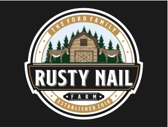 Rusty Nail Farm logo design by Alfatih05