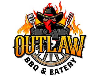 Outlaw BBQ & Eatery logo design by scriotx