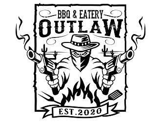Outlaw BBQ & Eatery logo design by haze