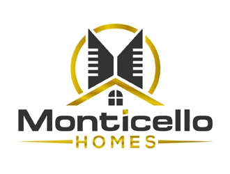 Monticello Homes logo design by MAXR