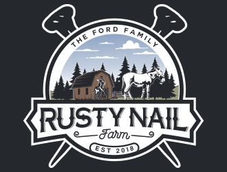 Rusty Nail Farm logo design by Cekot_Art