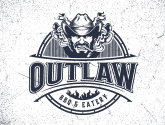 Outlaw BBQ & Eatery logo design by emberdezign