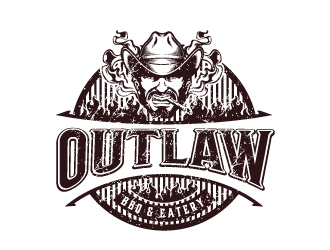Outlaw BBQ & Eatery logo design by emberdezign