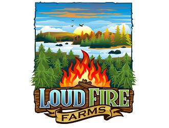 Loud Fire Farms logo design by haze
