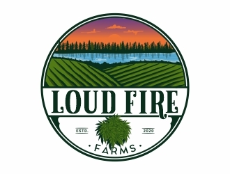 Loud Fire Farms logo design by Mardhi