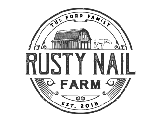 Rusty Nail Farm logo design by Ultimatum