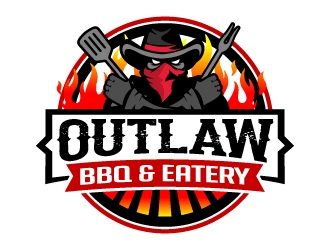 Outlaw BBQ & Eatery logo design by jaize