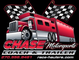 Chase Motorsports Coach & Trailer logo design by Suvendu