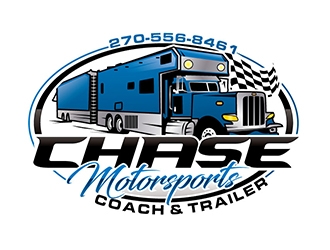 Chase Motorsports Coach & Trailer logo design by gogo