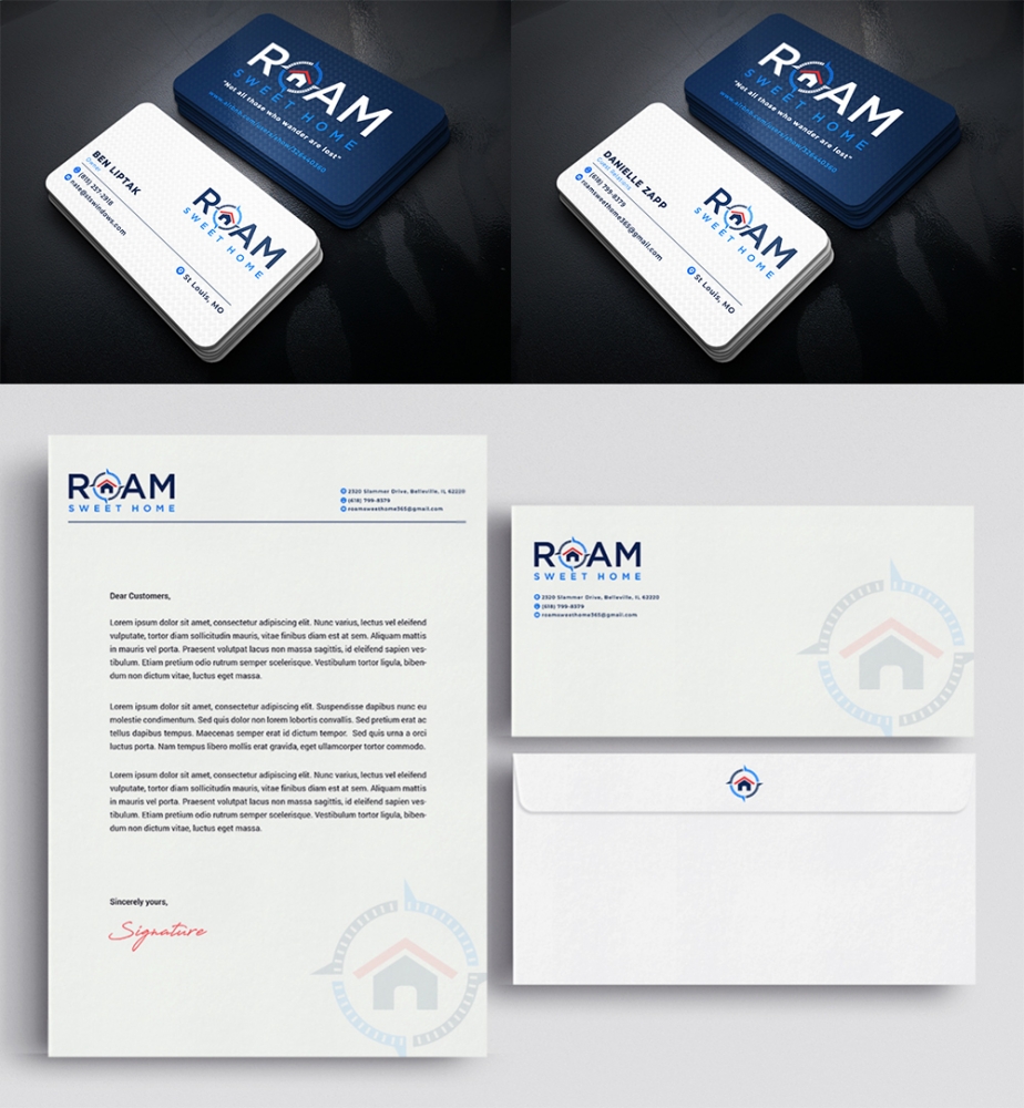 Roam Sweet Home logo design by KHAI