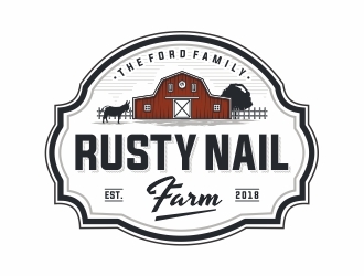 Rusty Nail Farm logo design by Mardhi