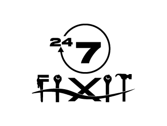 24-7 Fixit logo design by drifelm