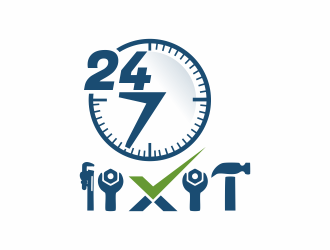 24-7 Fixit logo design by hidro