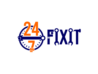 24-7 Fixit logo design by monster96