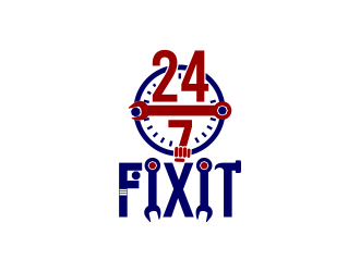 24-7 Fixit logo design by monster96
