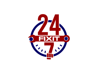 24-7 Fixit logo design by monster96