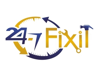 24-7 Fixit logo design by ruki