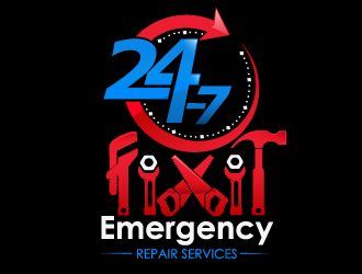 24-7 Fixit logo design by Suvendu