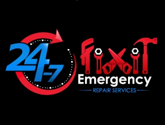 24-7 Fixit logo design by Suvendu