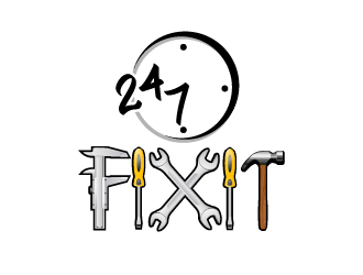 24-7 Fixit logo design by axel182