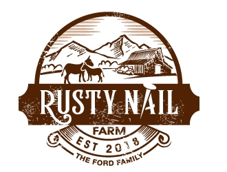 Rusty Nail Farm logo design by PMG