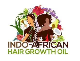 Indo-African Hair Growth Oil logo design by DreamLogoDesign
