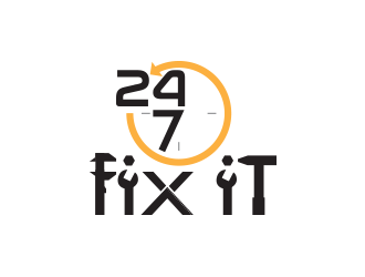 24-7 Fixit logo design by yippiyproject