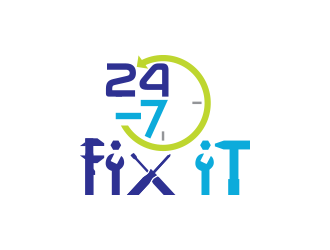 24-7 Fixit logo design by yippiyproject