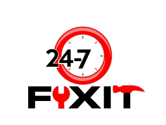 24-7 Fixit logo design by AamirKhan