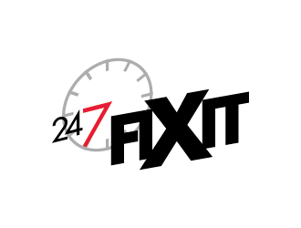 24-7 Fixit logo design by one9