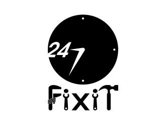 24-7 Fixit logo design by yunda