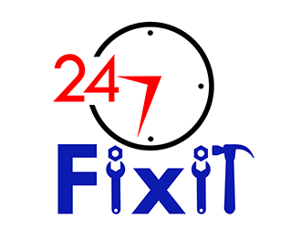 24-7 Fixit logo design by 3Dlogos