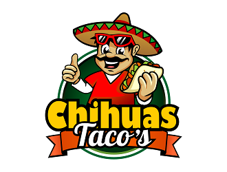 Chihuas Tacos logo design by haze