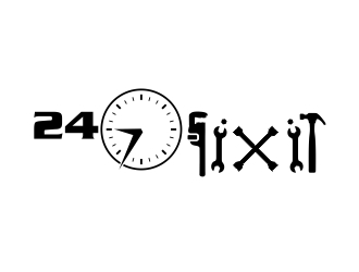 24-7 Fixit logo design by aura