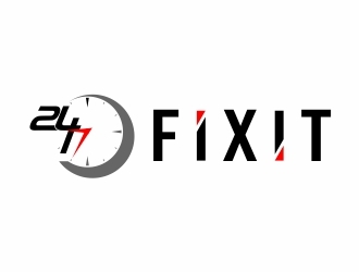 24-7 Fixit logo design by eva_seth
