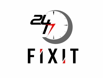 24-7 Fixit logo design by eva_seth