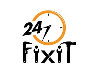 24-7 Fixit logo design by usef44