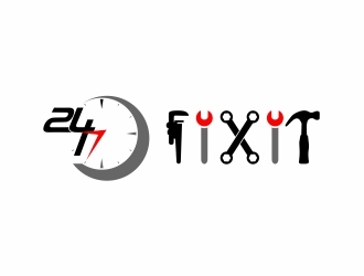 24-7 Fixit logo design by eva_seth
