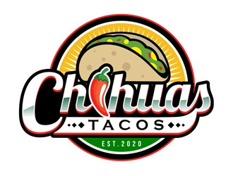 Chihuas Tacos logo design by DreamLogoDesign