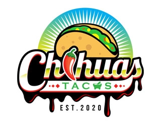 Chihuas Tacos logo design by DreamLogoDesign