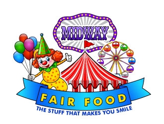 Midway Fair Food  The Stuff That Makes You Smile logo design by uttam