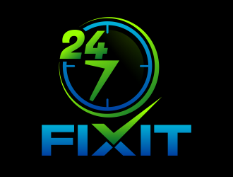 24-7 Fixit logo design by hidro