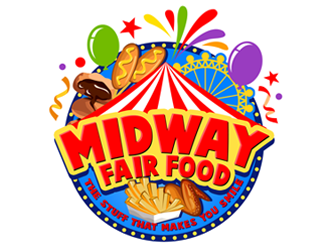 Midway Fair Food  The Stuff That Makes You Smile logo design by ingepro
