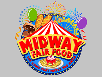 Midway Fair Food  The Stuff That Makes You Smile logo design by ingepro