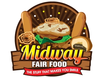 Midway Fair Food  The Stuff That Makes You Smile logo design by LucidSketch