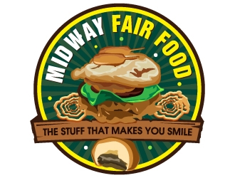 Midway Fair Food  The Stuff That Makes You Smile logo design by LucidSketch