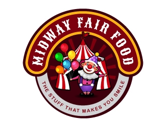 Midway Fair Food  The Stuff That Makes You Smile logo design by Badnats
