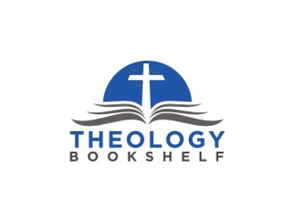 Theology Bookshelf logo design by bricton