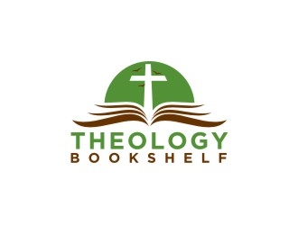 Theology Bookshelf logo design by bricton